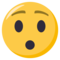 Hushed Face emoji on Emojione